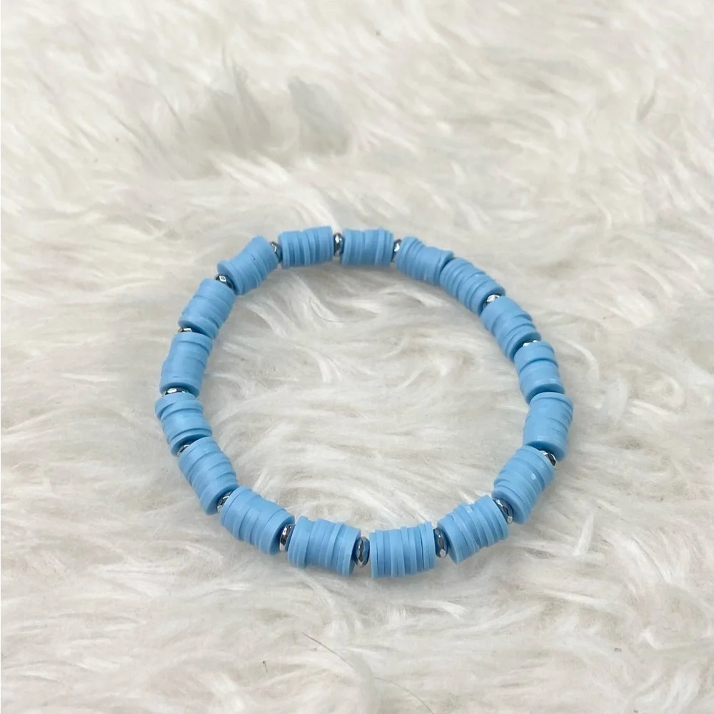 Blue Skies Heishi Bracelet